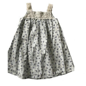 STRAWBERRY FAIRE NWOT GIRLS SUNDRESS DRESS SUMMER NAUTICAL BLUE WHITE SIZE 3T